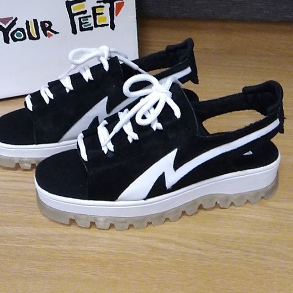 on your feet Shoes - On Your Feet White Peep Toe Tennis Shoe